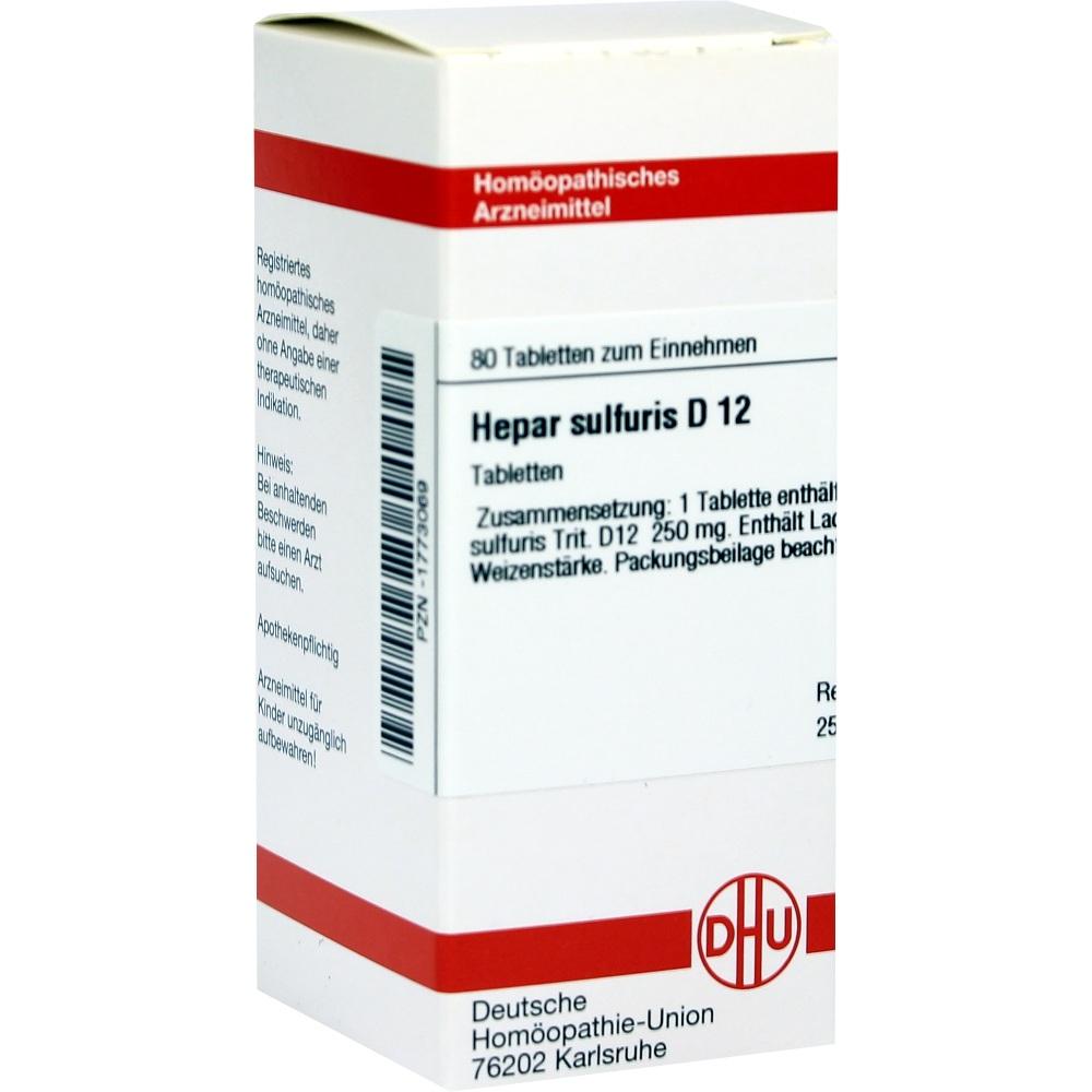 HEPAR SULFURIS D 12 Tabletten 80 St Tabletten