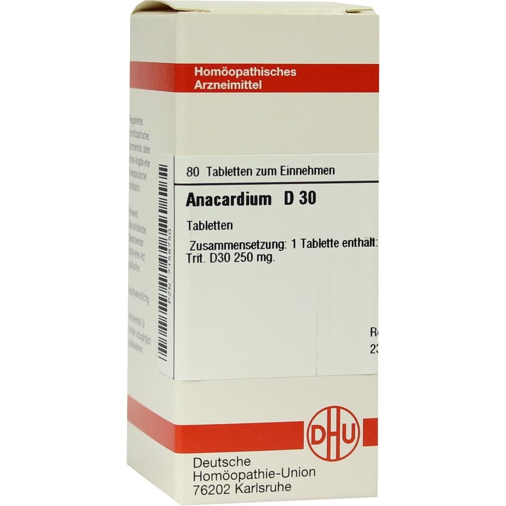ANACARDIUM D 30 Tabletten 80 St Tabletten