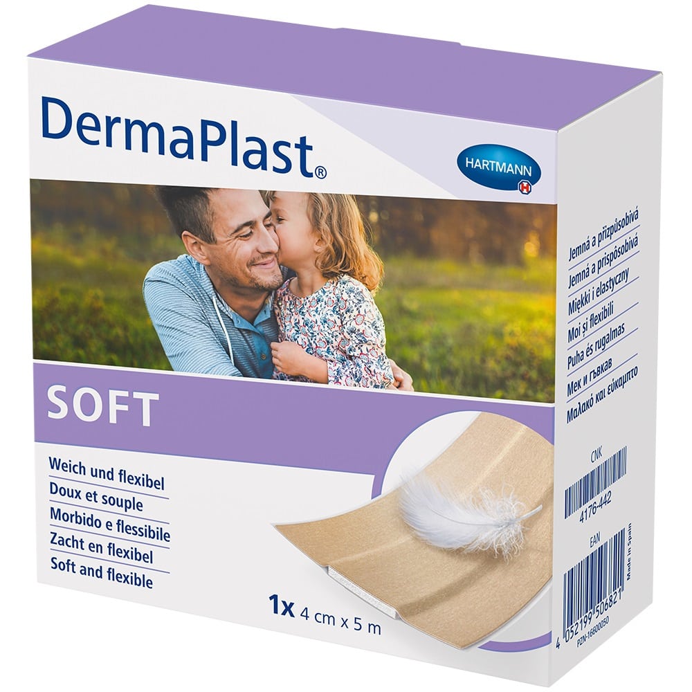 DermaPlast SOFT 4 cm x 5 m 1 St Pflaster