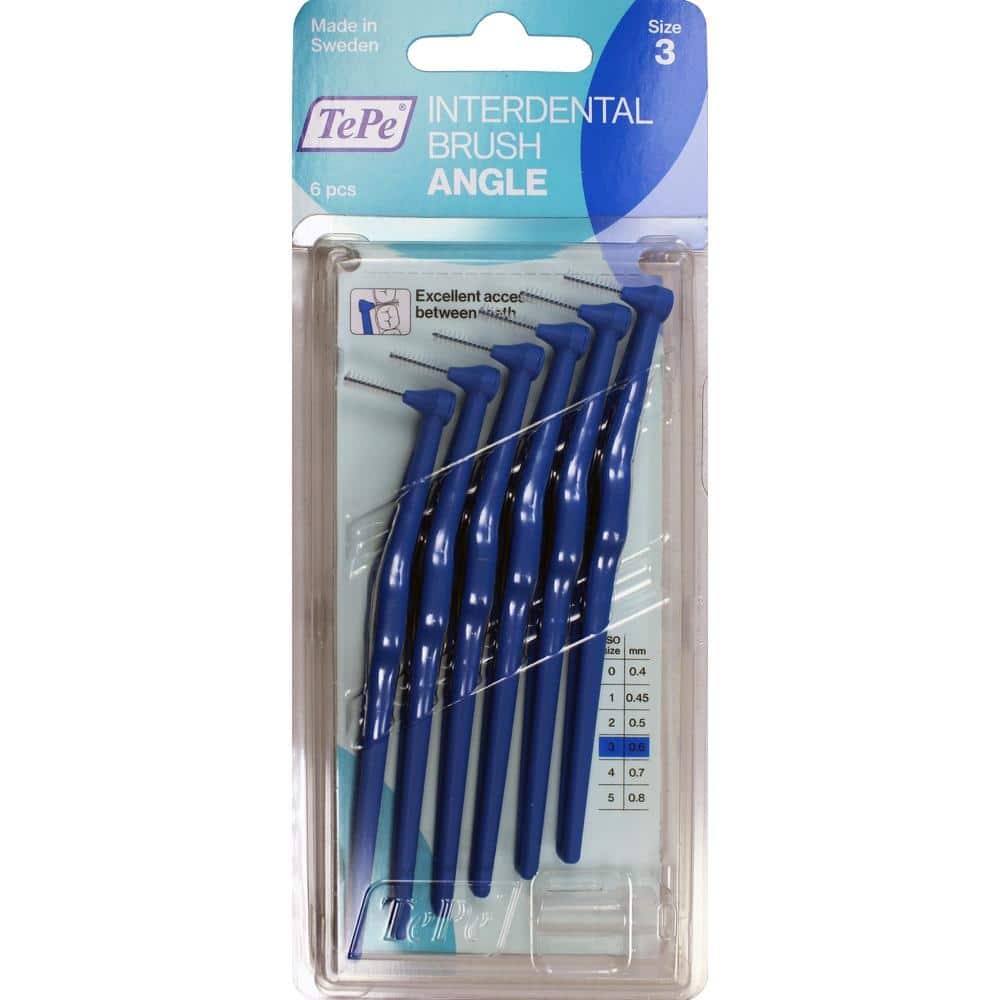 TEPE Angle Interdentalbürste 0,6mm blau 6 St Zahnbürste