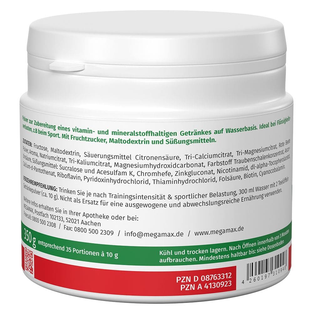 MEGAMAX Vita Mineral Drink Blutorange Pulver 350 g Pulver