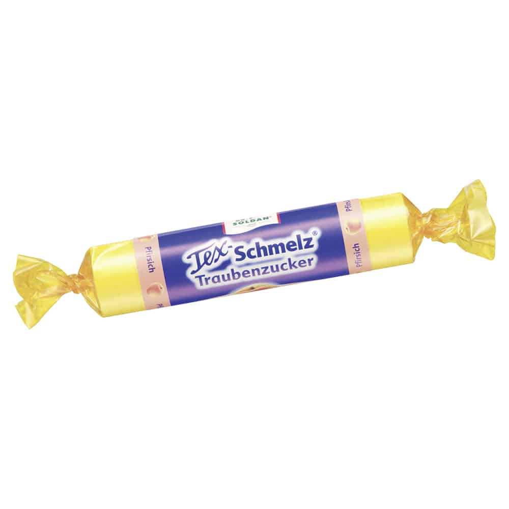SOLDAN Tex Schmelz Traubenzucker Pfirsich 33 g