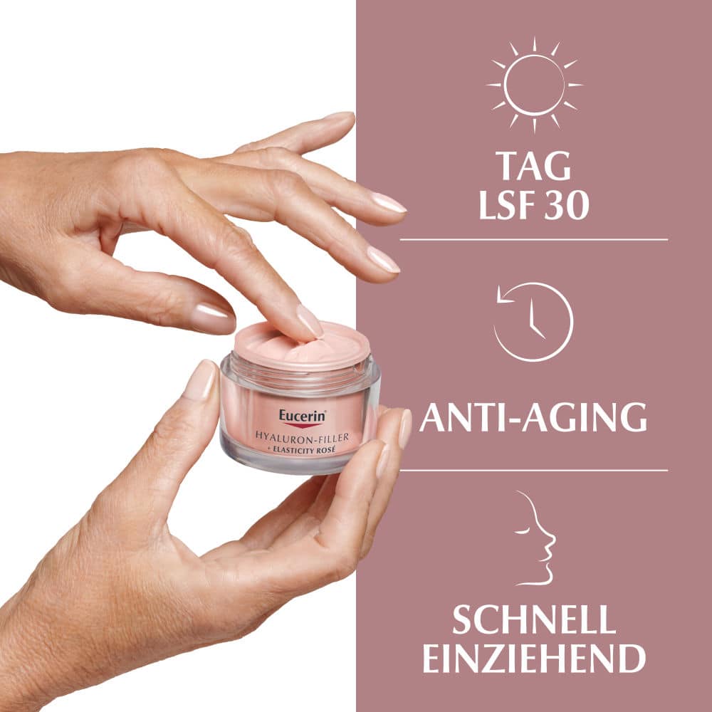 Eucerin HYALURON FILLER + ELASTICITY ROSÉ Tag LSF 30  50 ml Creme