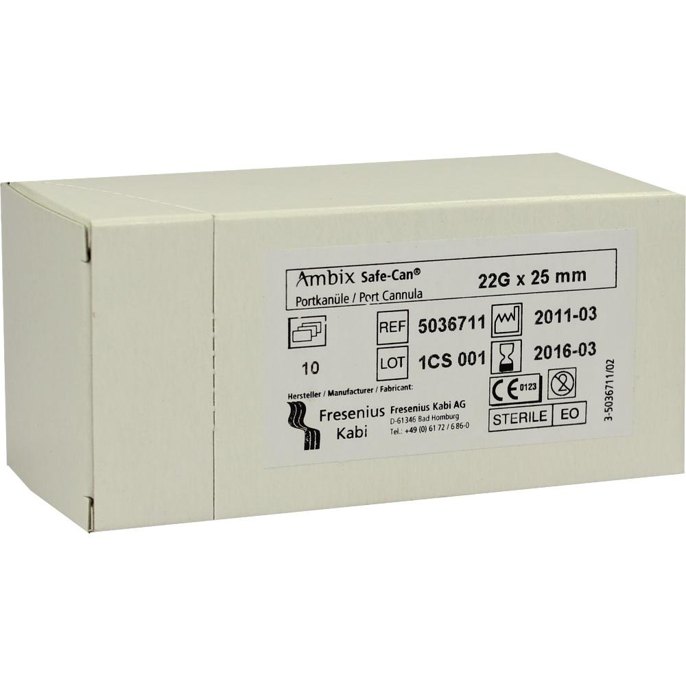 AMBIX Safe-Can Portpunkt.Kan.22 Gx25 mm gerade 10 St Kanüle