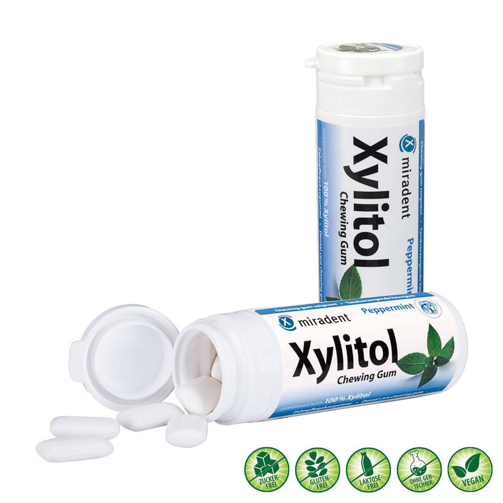 miradent Xylitol Chewing Gum Peppermint 30 St Kaugummi