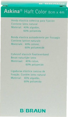 ASKINA Haftbinde Color 8 cmx4 m blau 1 St Binden