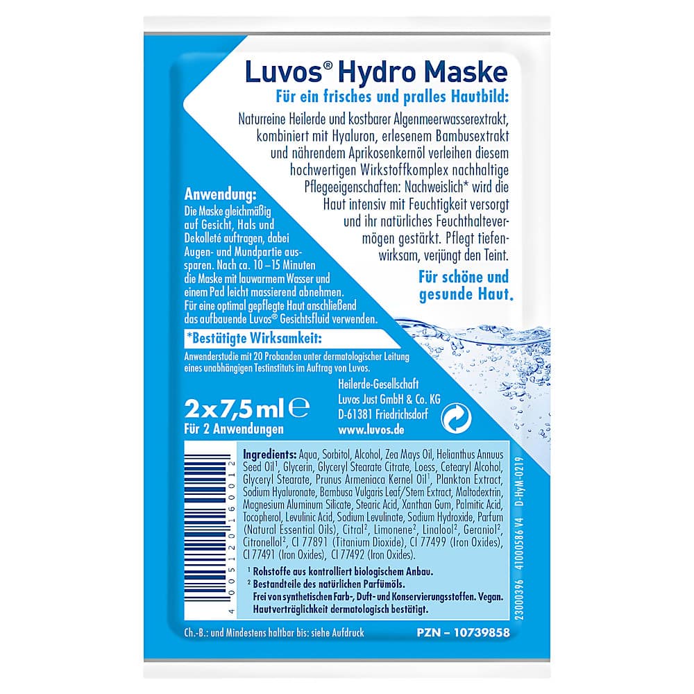 Luvos HEILERDE Hydro Maske 2X7.5 ml Gesichtsmaske