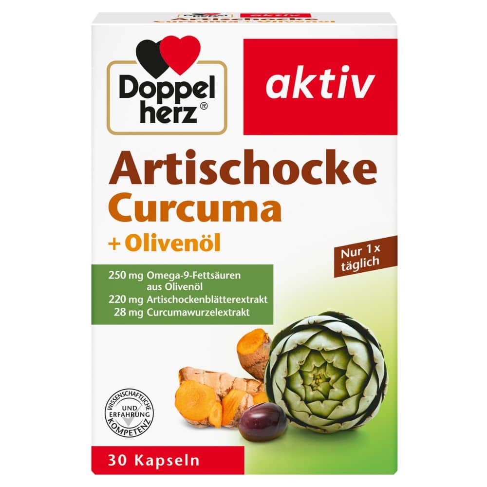 Doppelherz aktiv Artischocke + Curcuma + Olivenöl 30 St Kapseln