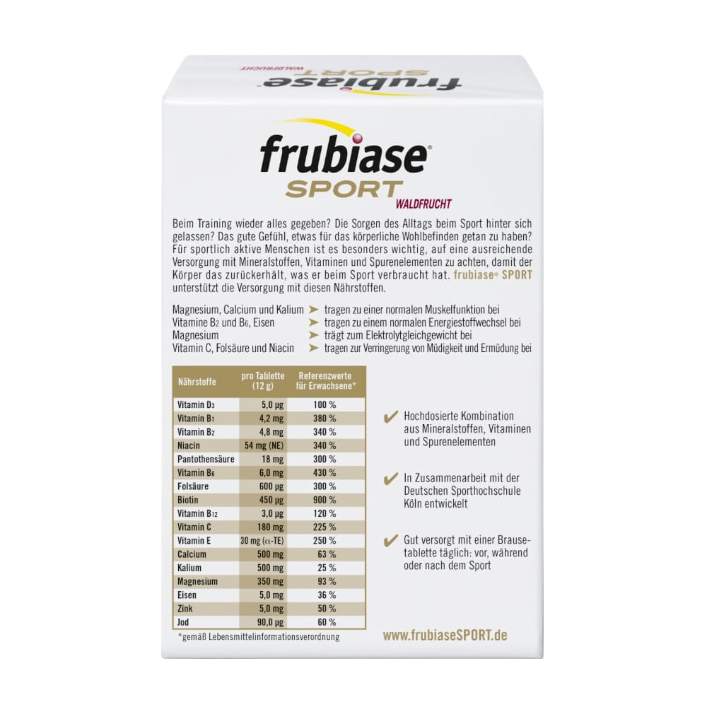 FRUBIASE SPORT Waldfrucht  20 St Brausetabletten