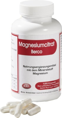 MAGNESIUMCITRAT Berco Kapseln 120 St Kapseln