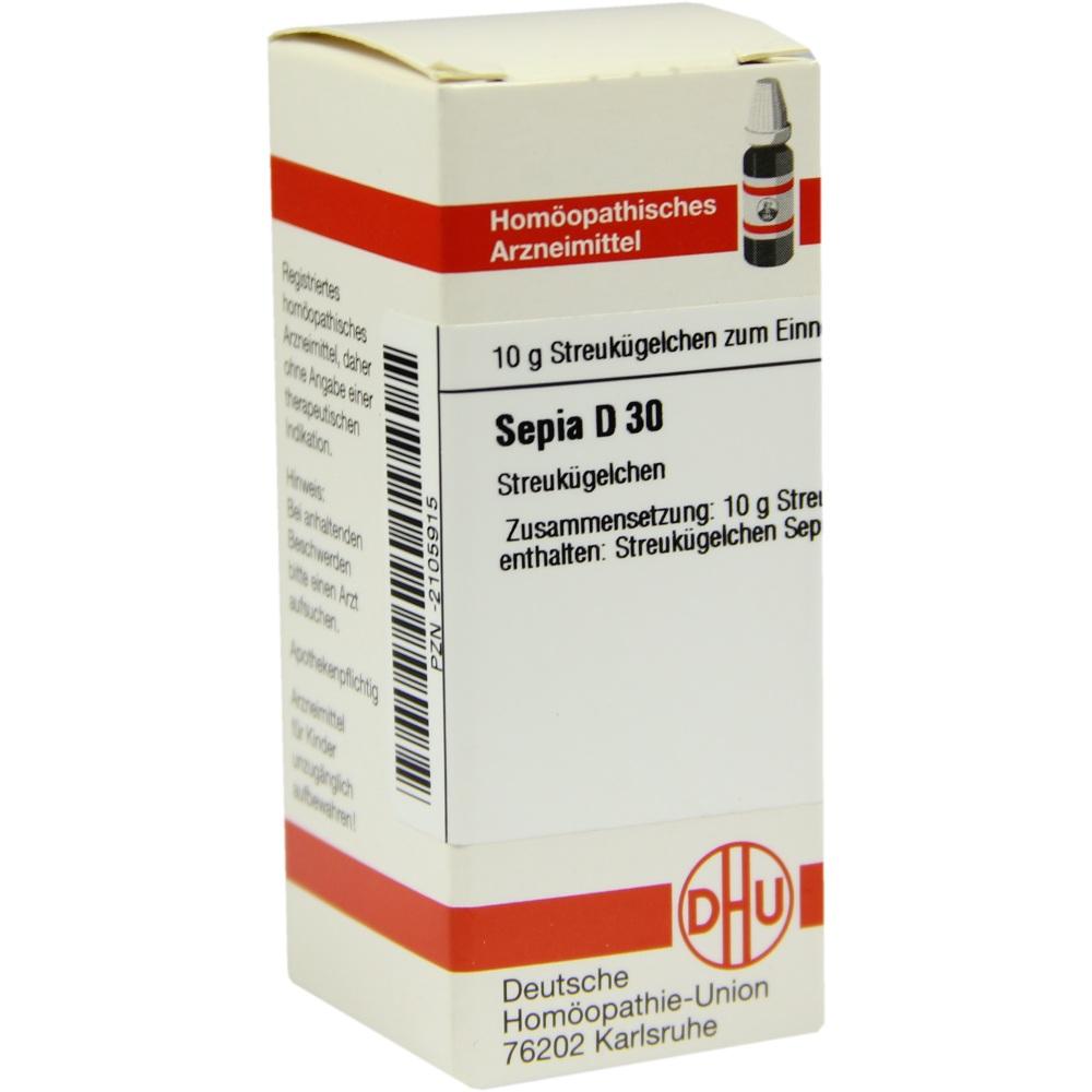 SEPIA D 30 Globuli 10 g Globuli