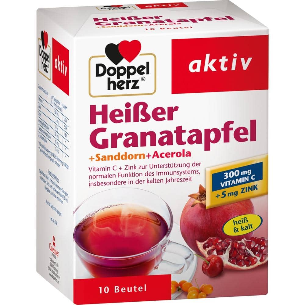 Doppelherz aktiv Heißer Granatapfel + Sanddorn + Acerola  10 St Granulat