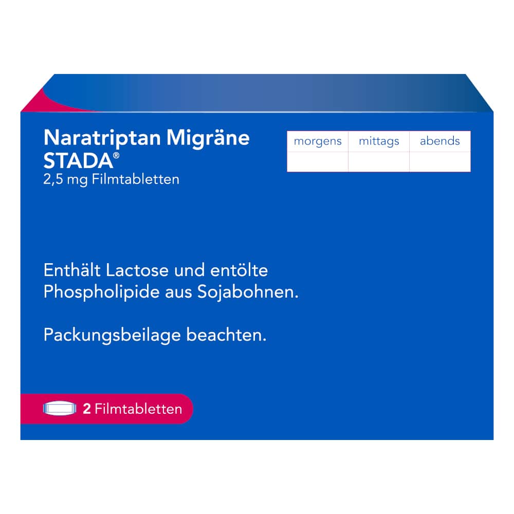 Naratriptan Migräne STADA 2,5 mg 2 St Filmtabletten