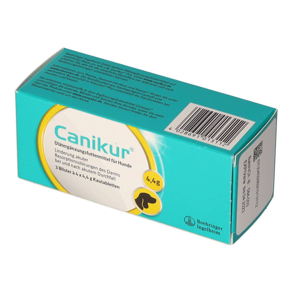 Canikur Kautabletten 12 Stk. für Hunde nach aktutem Durchfall 3X4 St Tabletten