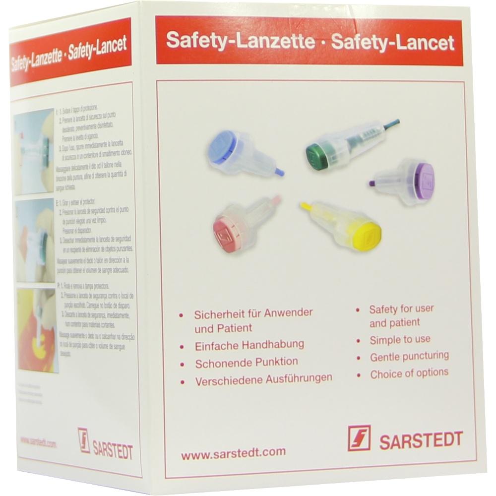 SAFETY Lanzette 21G normal, grün, Einstichtiefe 1,8mm 200 St Lanzetten
