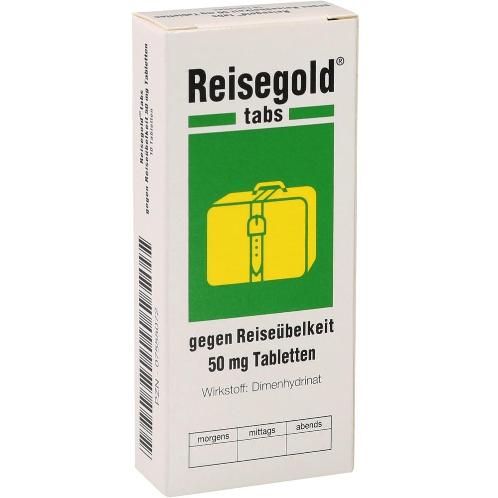 Reisegold tabs gegen Reiseübelkeit 10 St Tabletten