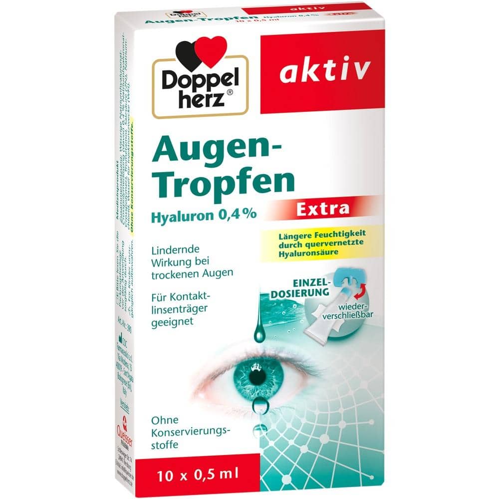 Doppelherz aktiv Augen-Tropfen Hyaluron 0,4% Extra 10X0.5 ml Tropfen
