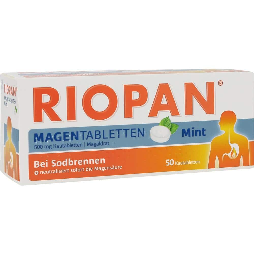 RIOPAN MAGENTABLETTEN Mint - Bei Sodbrennen 50 St Kautabletten
