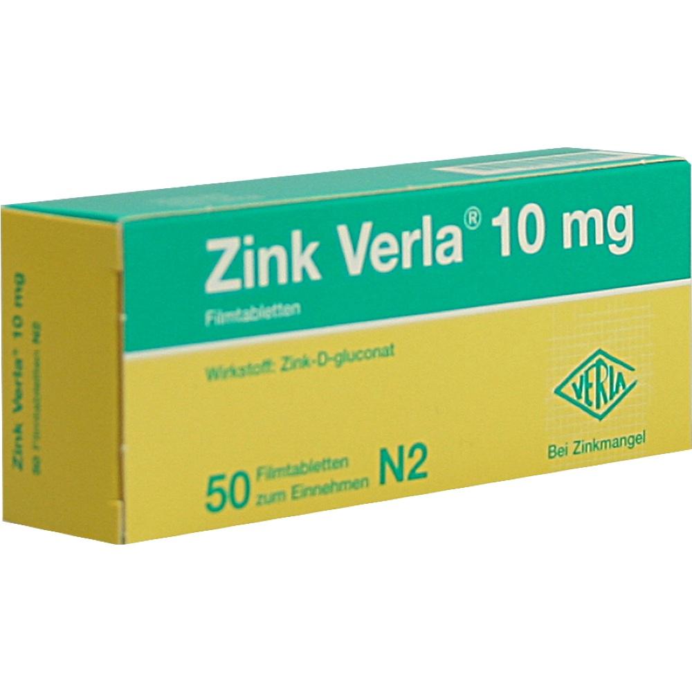 Zink Verla 10mg 50 St Filmtabletten