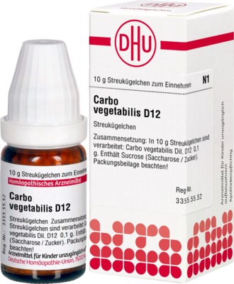 CARBO VEGETABILIS D 12 Globuli 10 g Globuli