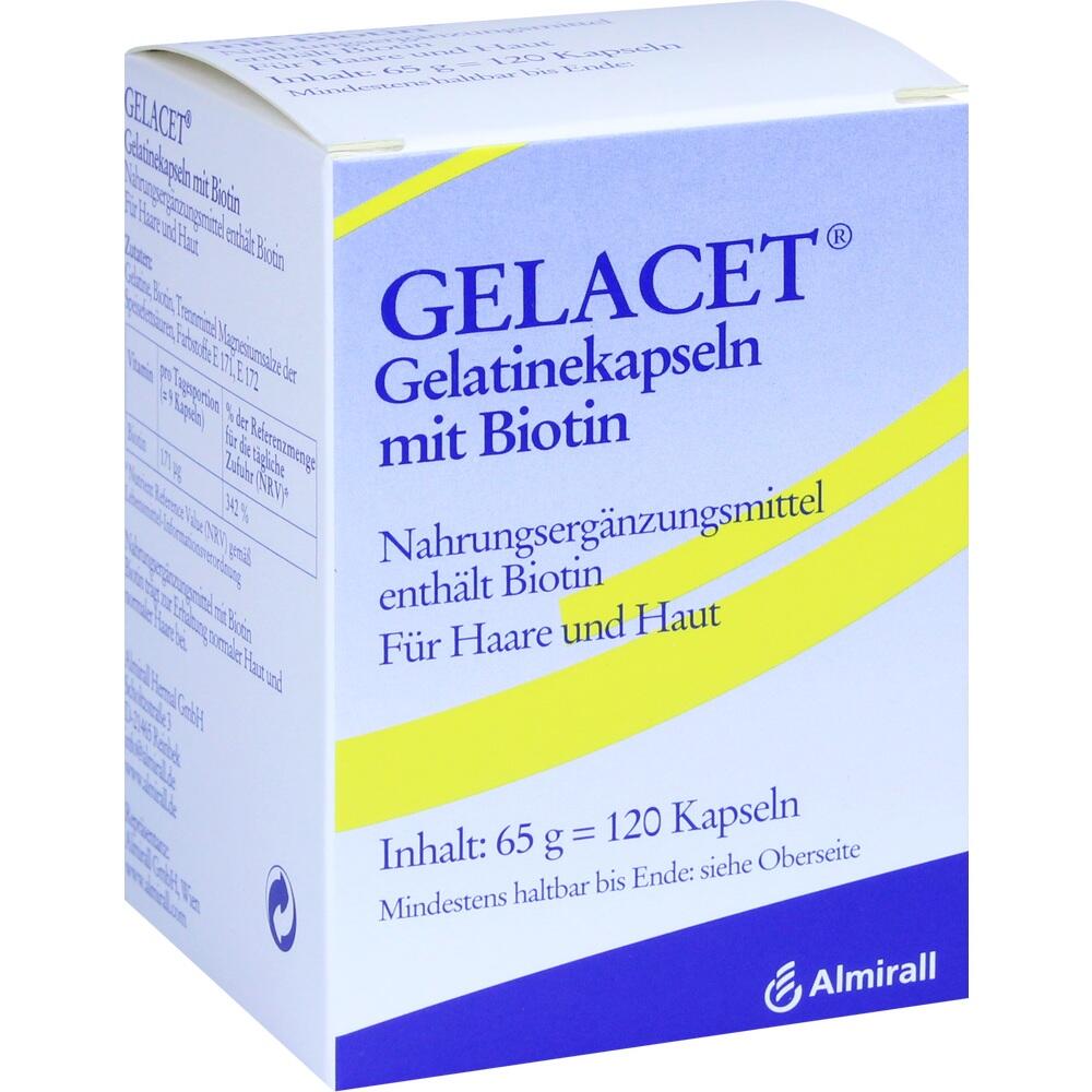 Gelacet Nahrungsergänzungsmittel mit Biotin 120 St Kapseln 120 St