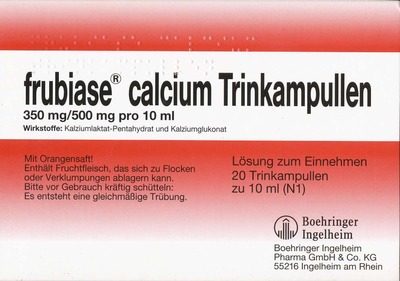 Frubiase Calcium 350mg/500mg 20 St Trinkampullen