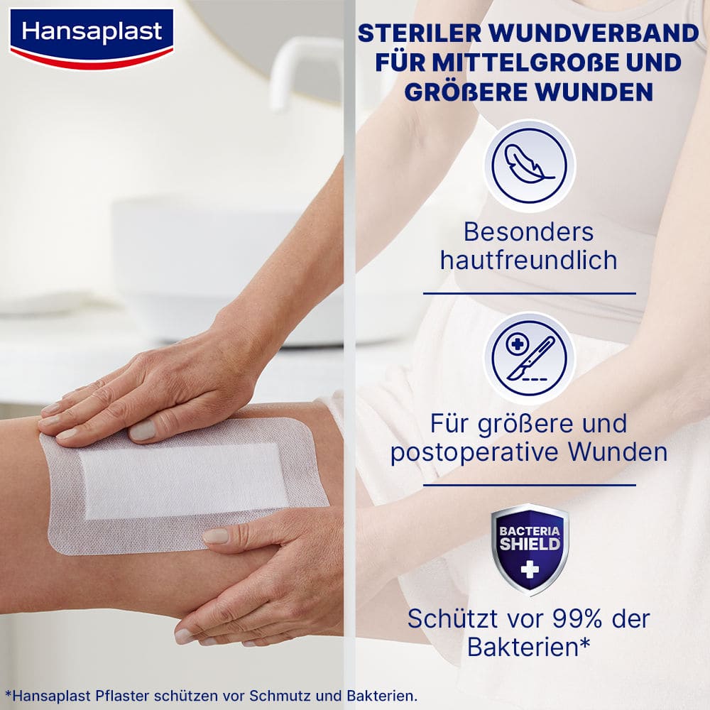 Hansaplast SENSITIVE 4XL 10x20cm 5 St Pflaster