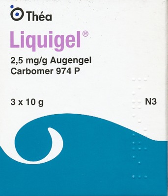 Liquigel 2,5mg/g 3X10 g Augengel
