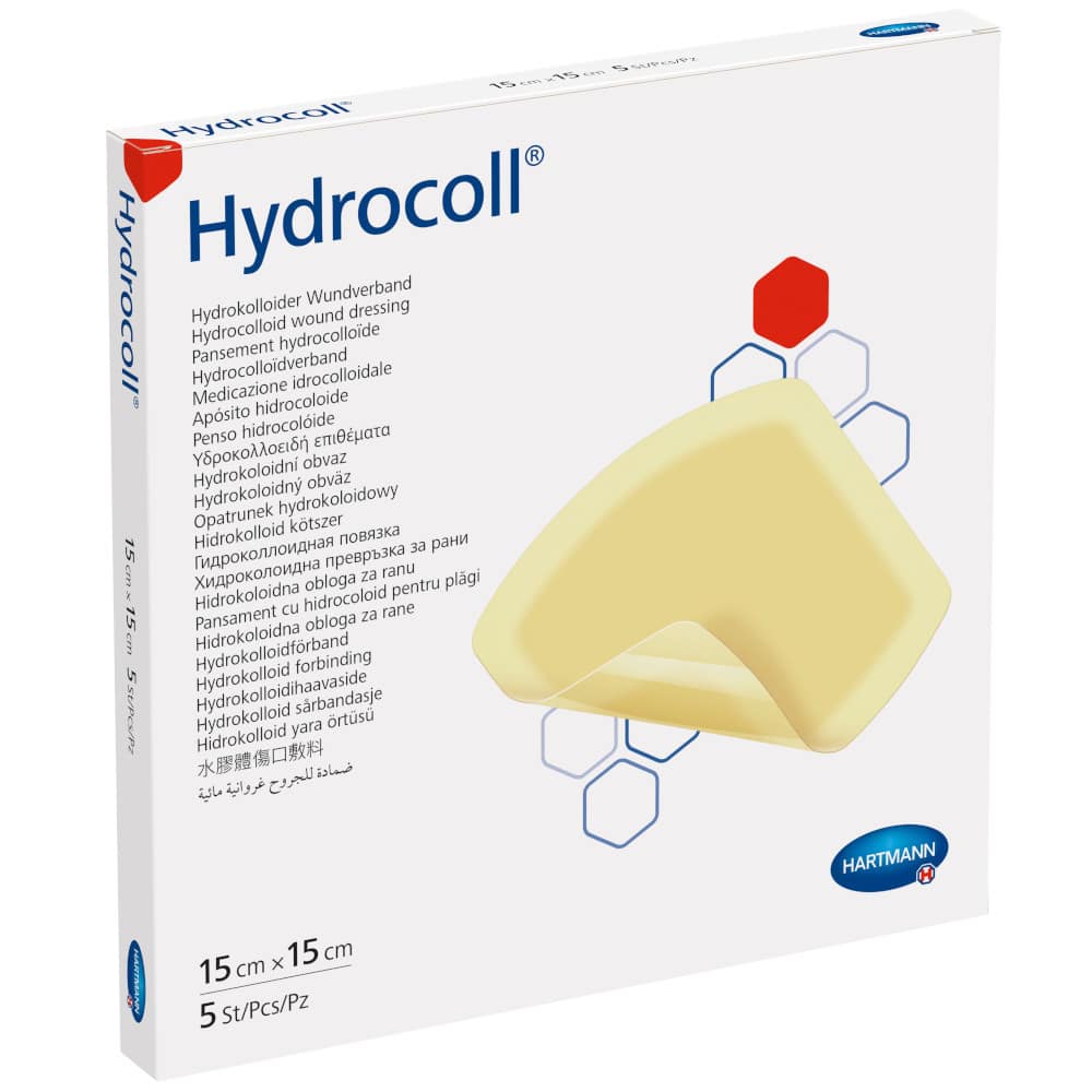 HYDROCOLL Wundverband 15x15 cm 5 St Kompressen