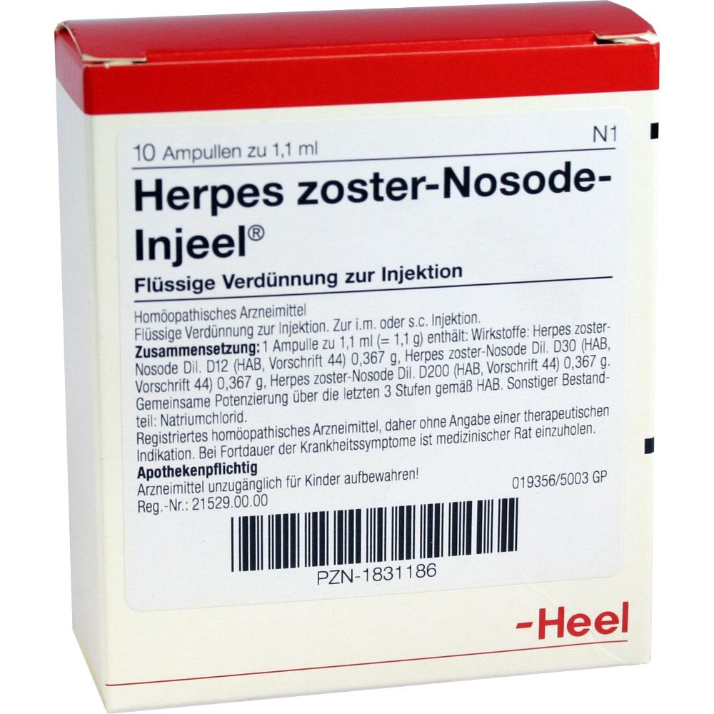 HERPES ZOSTER Nosode Injeel Ampullen 10 St Ampullen