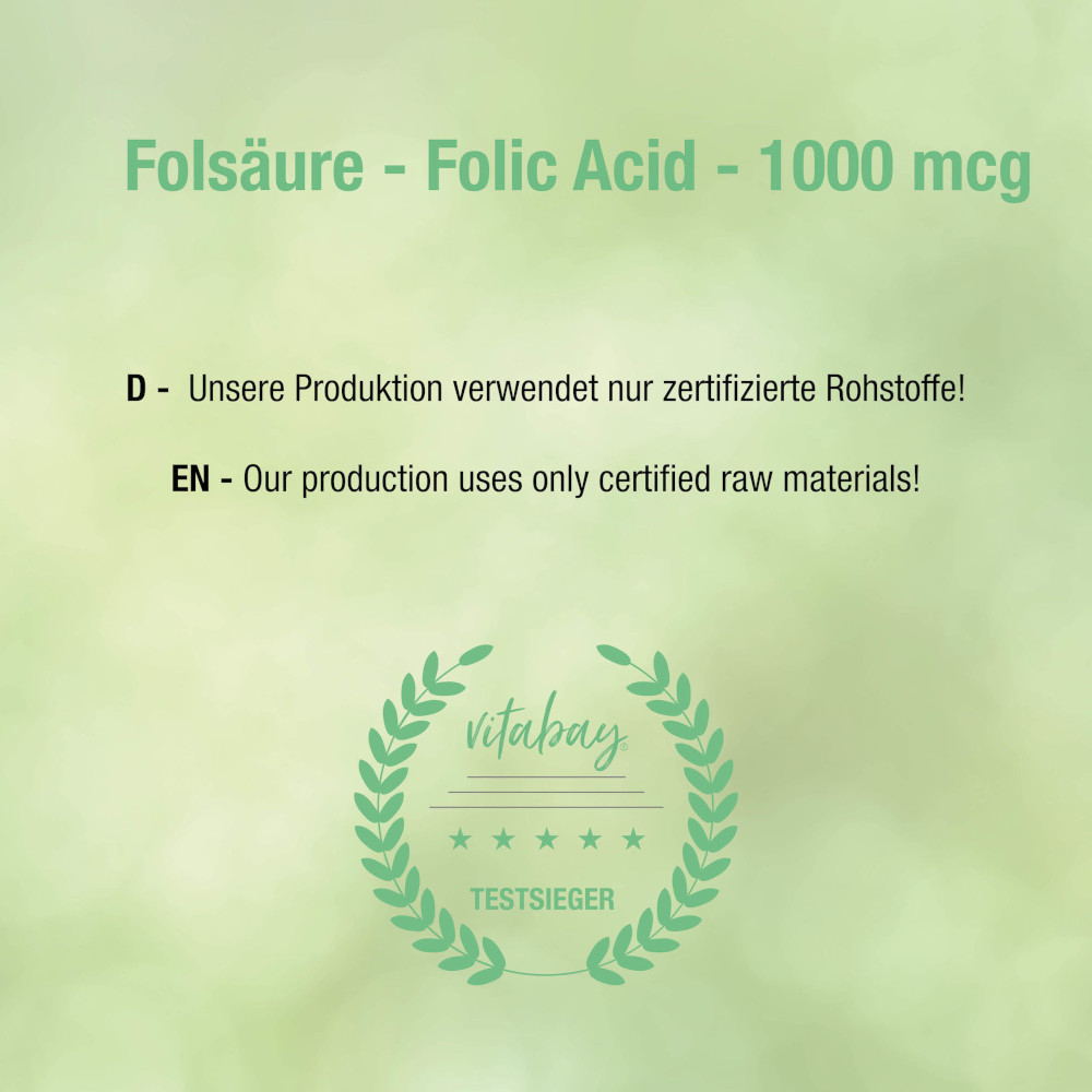 vitabay FOLSÄURE 1000mg 240 St Tabletten