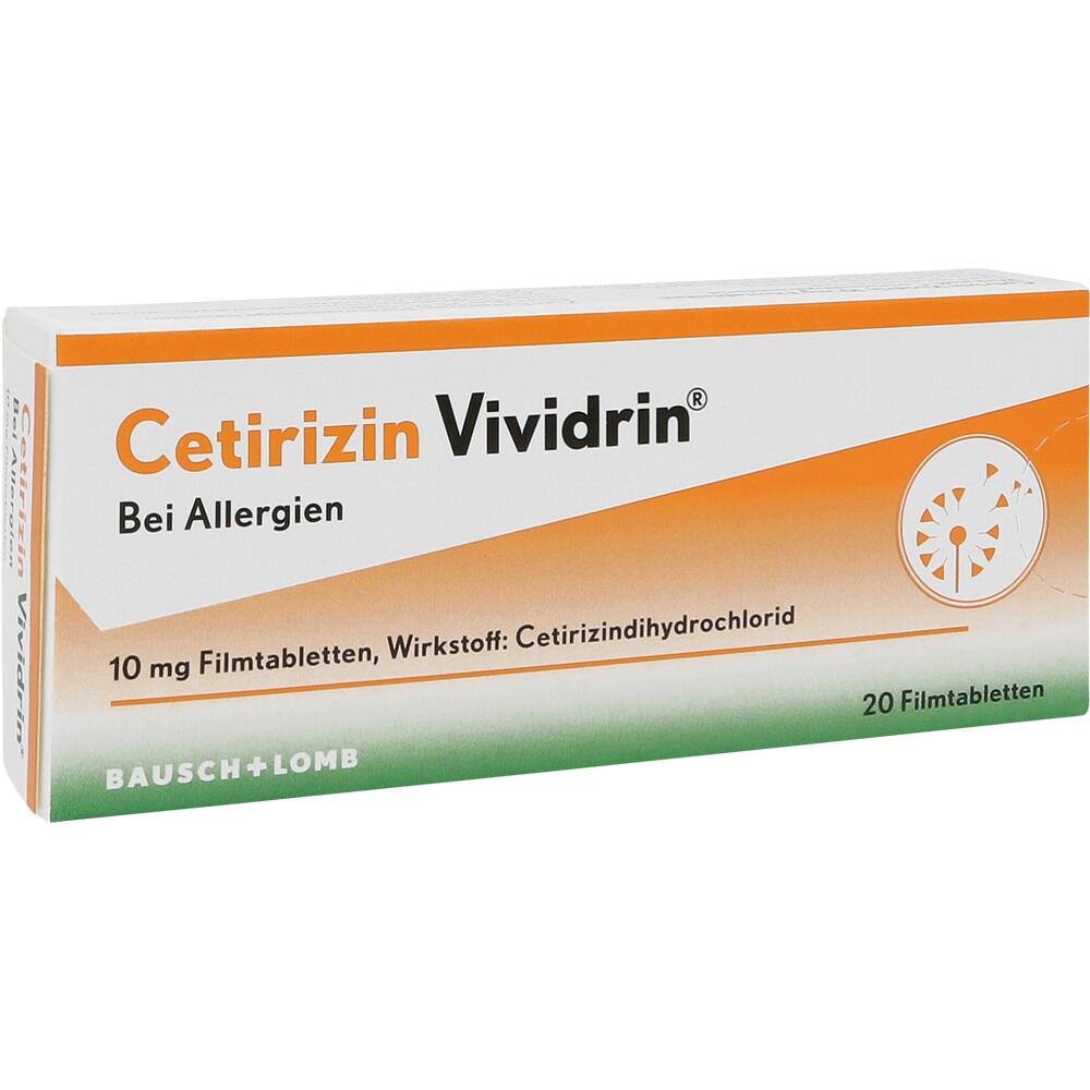 Cetirzin Vividrin - Schnell wirksame Allergietabletten 20 St Filmtabletten