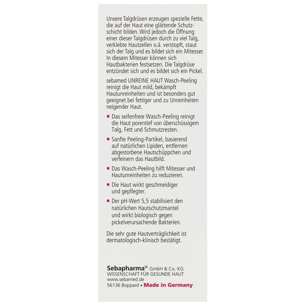 SEBAMED UNREINE HAUT Wasch-Peeling 100 ml Tube