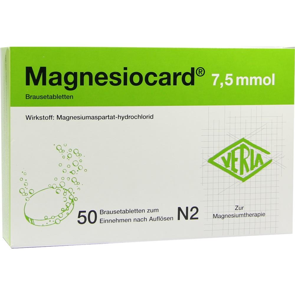 MAGNESIOCARD 7,5 mmol Brausetabletten 50 St Brausetabletten