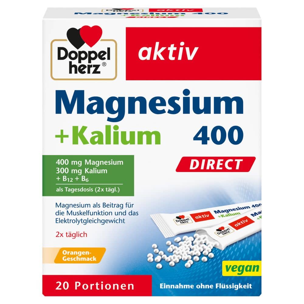 Doppelherz aktiv Magnesium 400 + Kalium 20 St Pellets