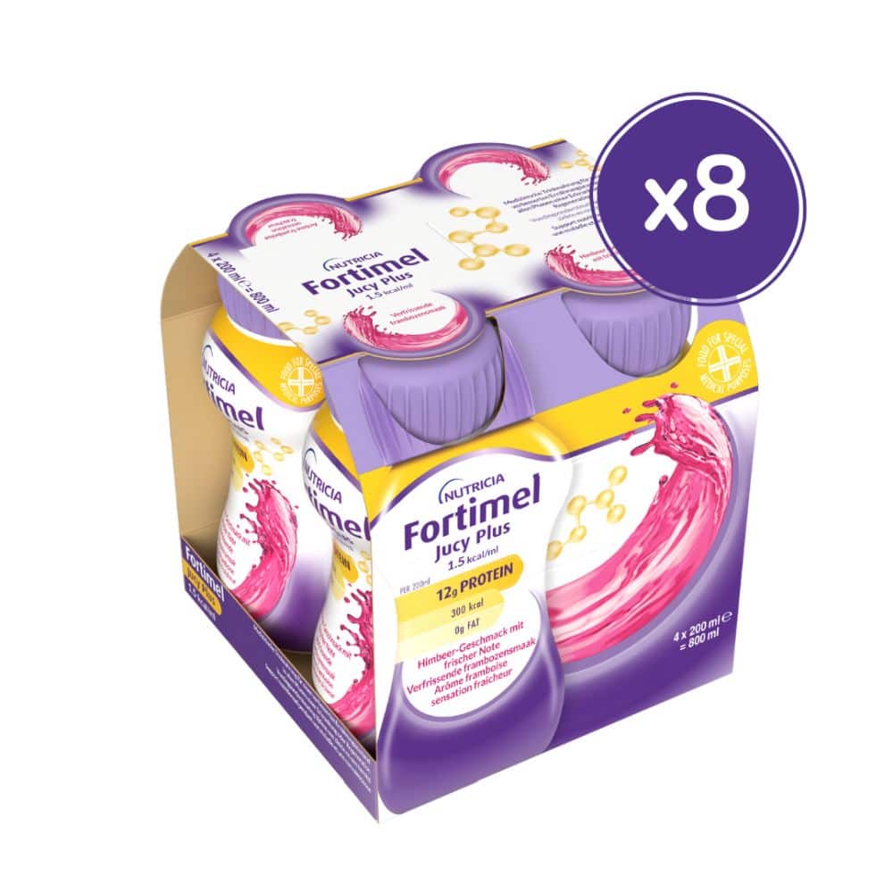 Fortimel Jucy Plus Himbeer-Geschmack 32X200 ml Flüssigkeit