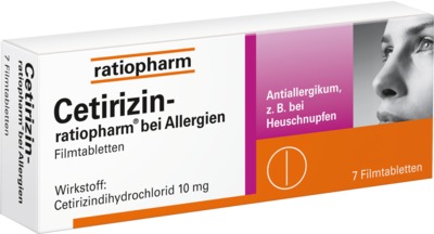 Cetirizin-ratiopharm 10 mg 7 St Filmtabletten