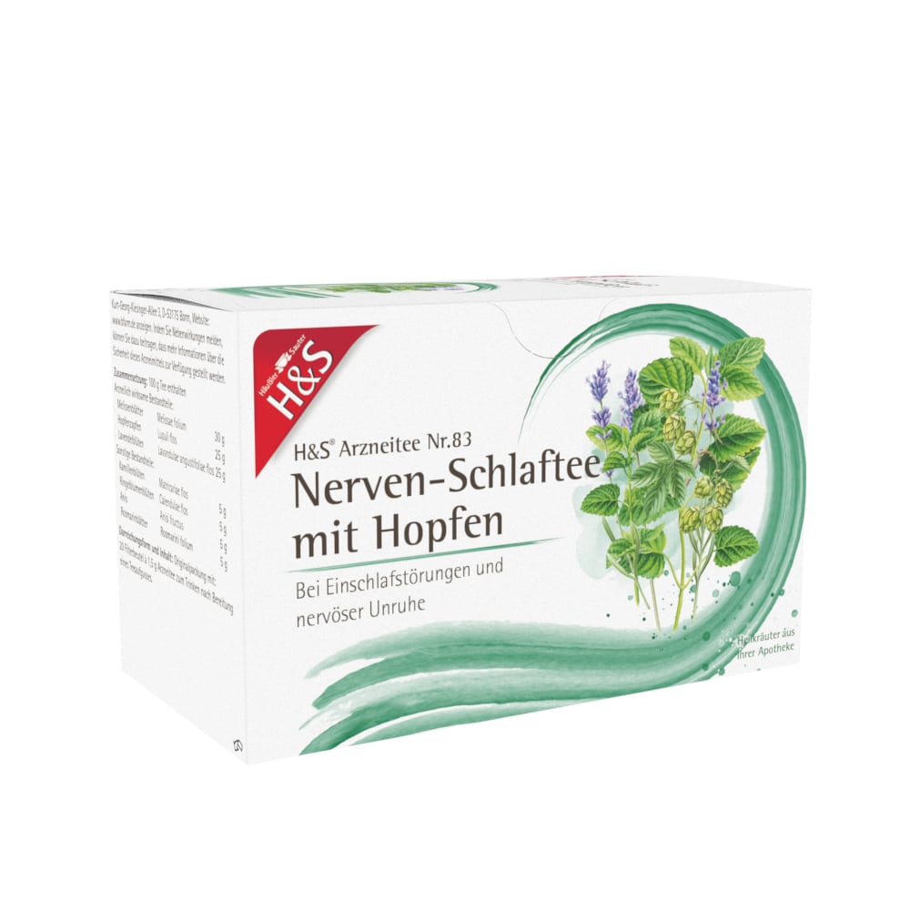 H&S Arzneitee Nerven- und Schlaftee mit Hopfen 20X1.5 g Filterbeutel