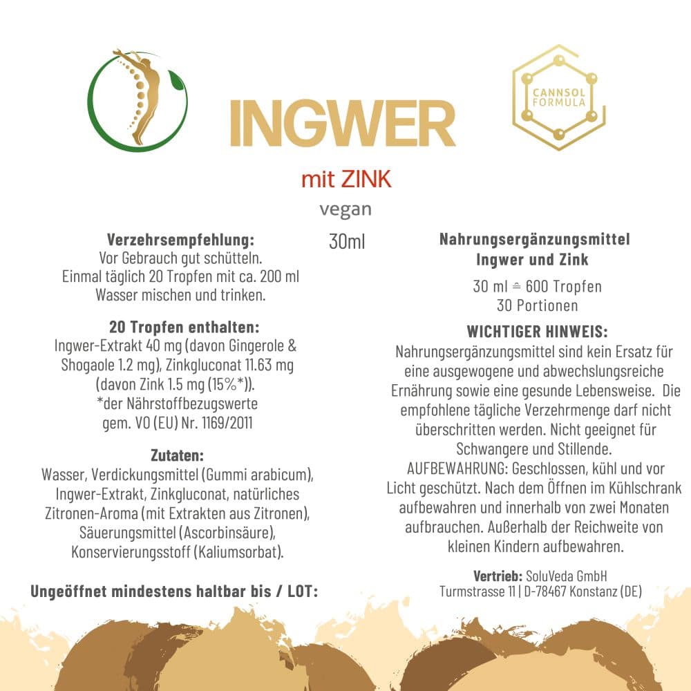 CANNSOL INGWER mit ZINK 30 ml Tropfen