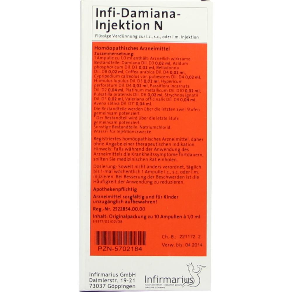 INFI DAMIANA Injektion N 10X1 ml Ampullen