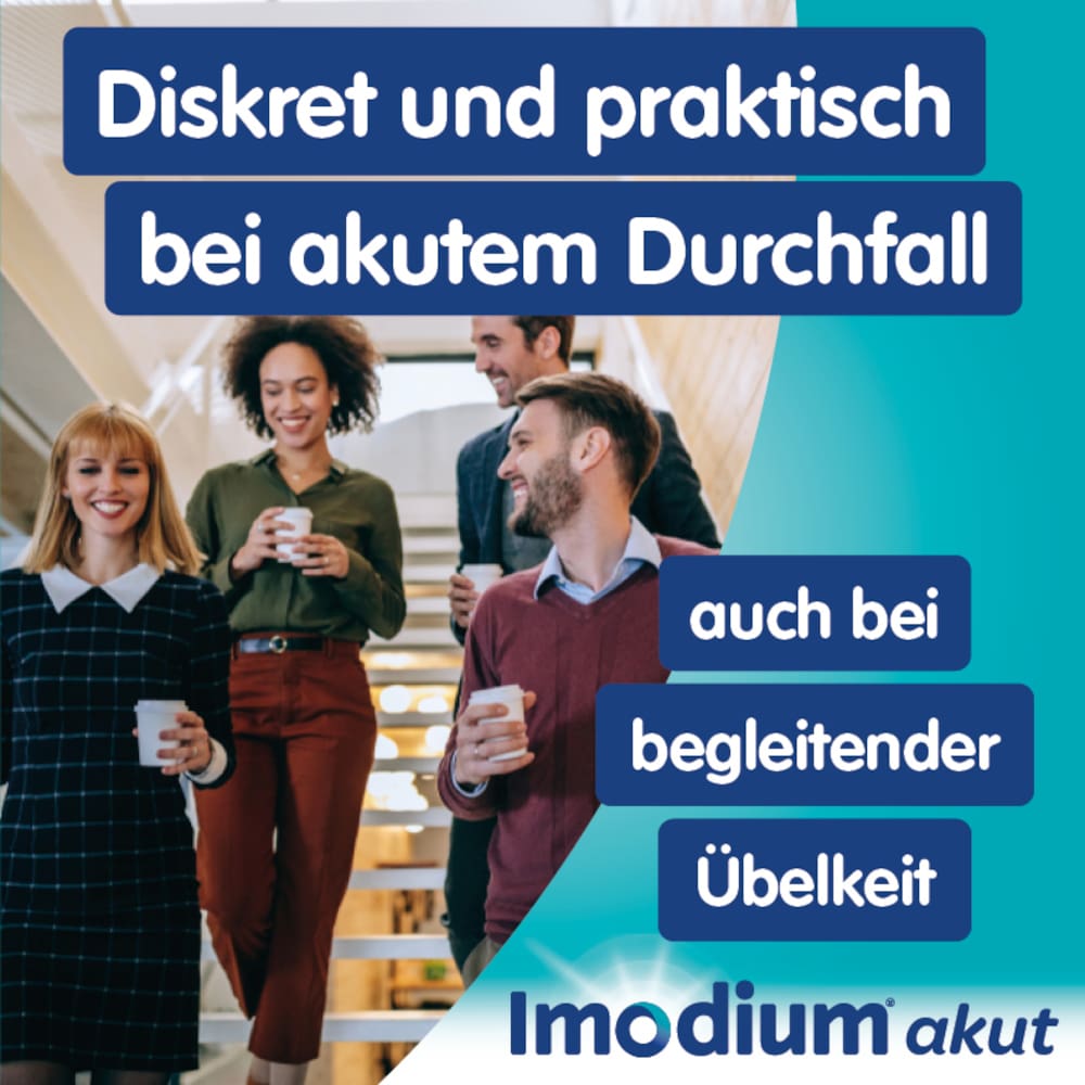 Imodium akut lingual - bei akutem Durchfall, schmilzt auf der Zunge