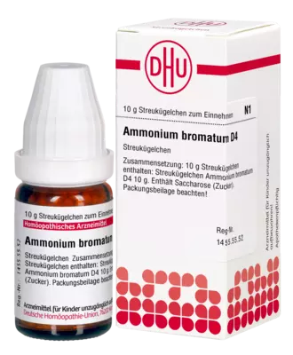 AMMONIUM BROMATUM D 4 Globuli 10 g Globuli