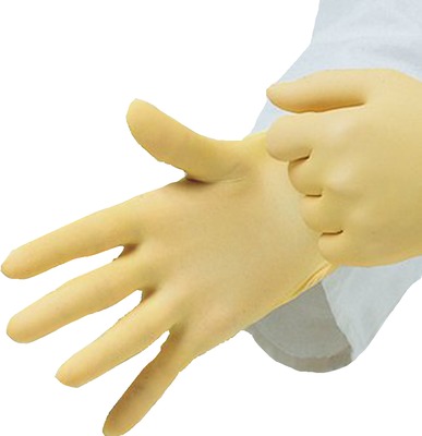 LATEXHANDSCHUHE Einmal puderfrei L 100 St Handschuhe