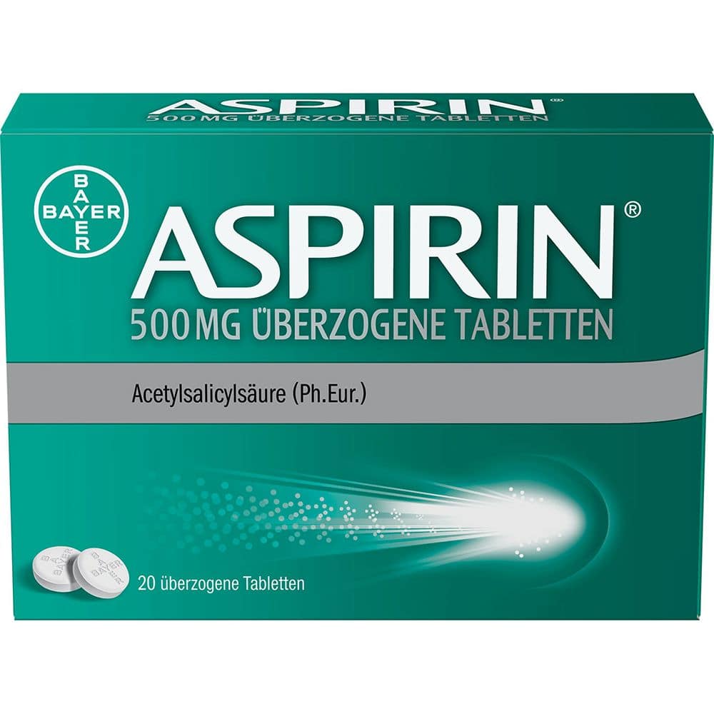 ASPIRIN 500MG  20 St Überzogene Tabletten