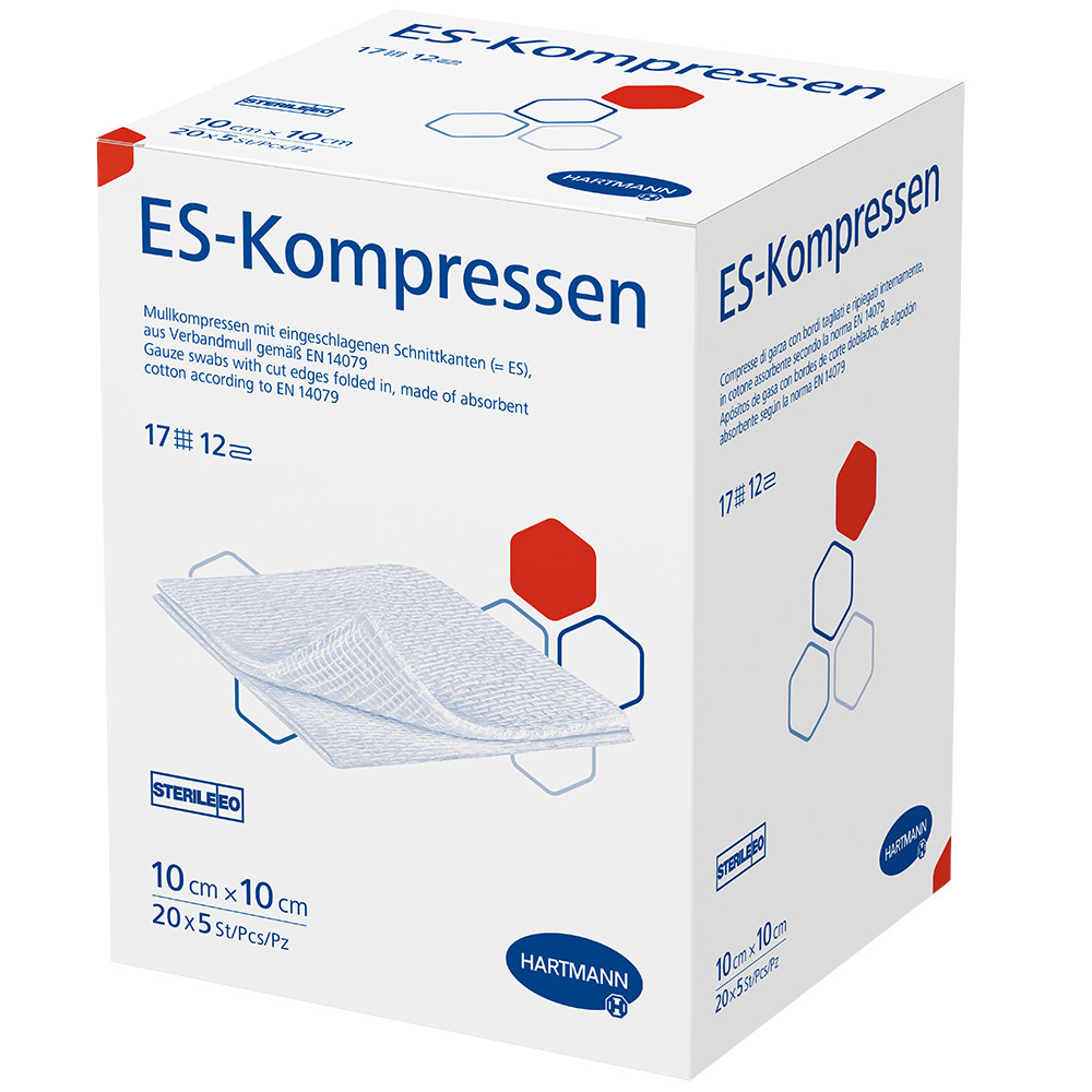 ES-KOMPRESSEN steril 10x10 cm Großpackung 20X5 St Kompressen
