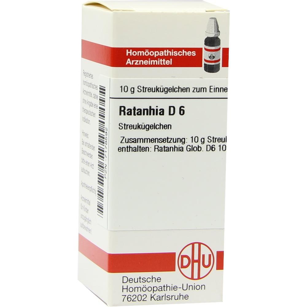 RATANHIA D 6 Globuli 10 g Globuli