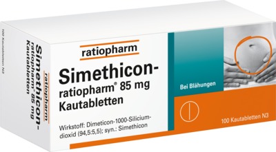 Simethicon-ratiopharm 85mg 100 St Kautabletten