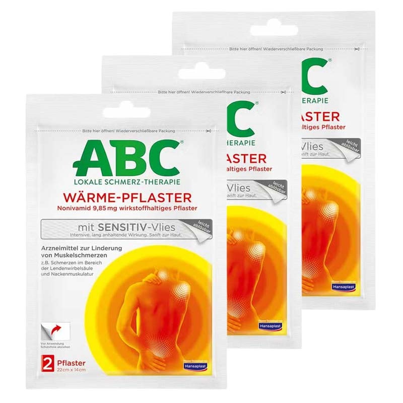 ABC WÄRME-PFLASTER SENSITIV 3X2 St Pflaster