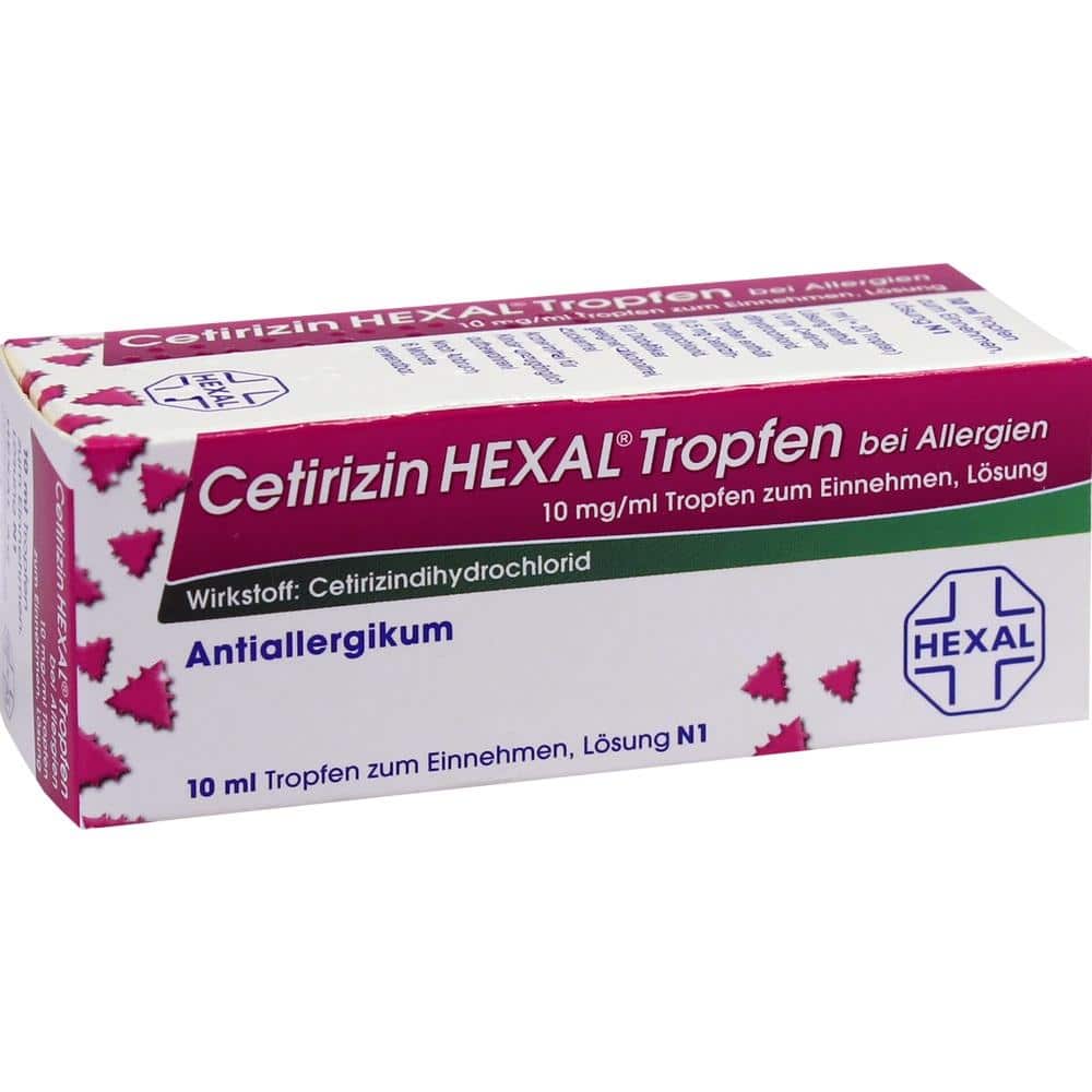 Cetirizin HEXAL bei Allergien 10mg/ml 10 ml Tropfen