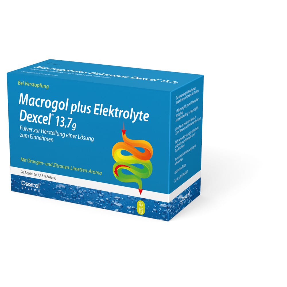 Macrogol plus Elektrolyte Dexcel 13,7g 20 St Pulver zur Herstellung einer Lösung zum Einnehmen
